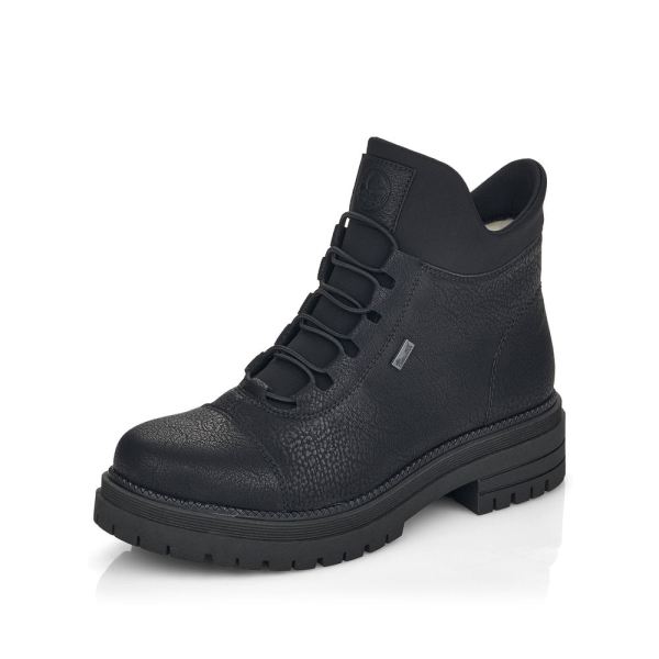Rieker Synthetic leather Women's short boots| Y3163 Ankle Boots - Black | Free Delivery