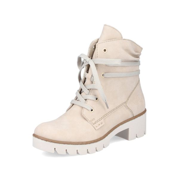 Rieker Synthetic leather Women's Short Boots| X5717 Ankle Boots - Beige | Free Delivery