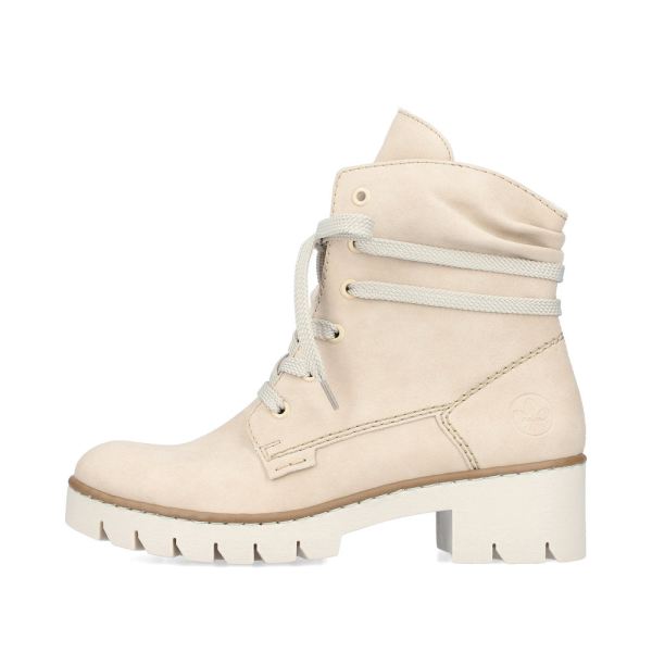 Rieker Synthetic leather Women's Short Boots| X5717 Ankle Boots - Beige | Free Delivery