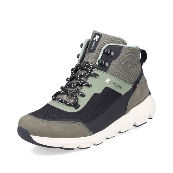 Rieker EVOLUTION Textile Women's Short Boots| 40460 Ankle Boots - Green Combination | Free Delivery