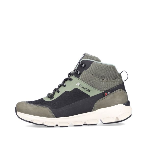 Rieker EVOLUTION Textile Women's Short Boots| 40460 Ankle Boots - Green Combination | Free Delivery