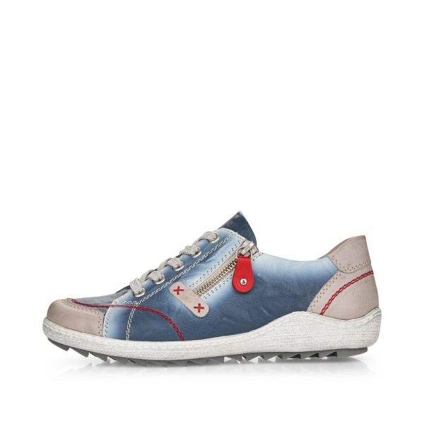 Remonte Women's shoes | Style R1427 Casual Lace-up with zip - Blue | Free Delivery