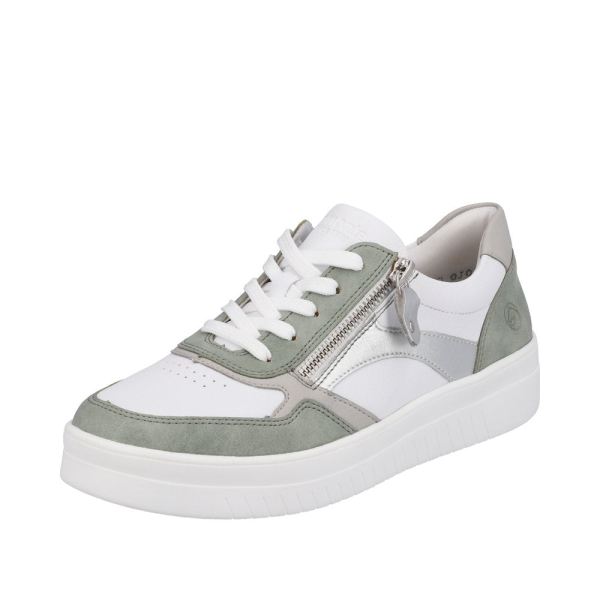 Remonte Women's shoes | Style D0J01 Athletic Lace-up with zip - Green | Free Delivery