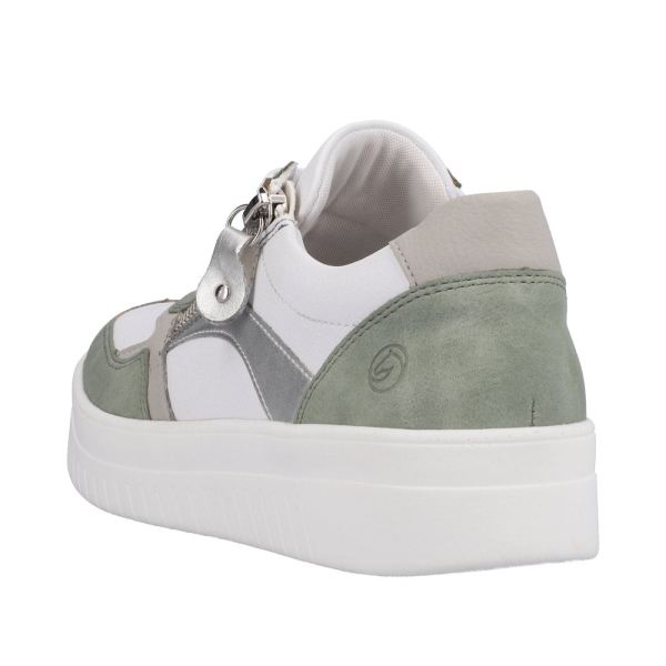 Remonte Women's shoes | Style D0J01 Athletic Lace-up with zip - Green | Free Delivery