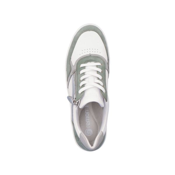 Remonte Women's shoes | Style D0J01 Athletic Lace-up with zip - Green | Free Delivery