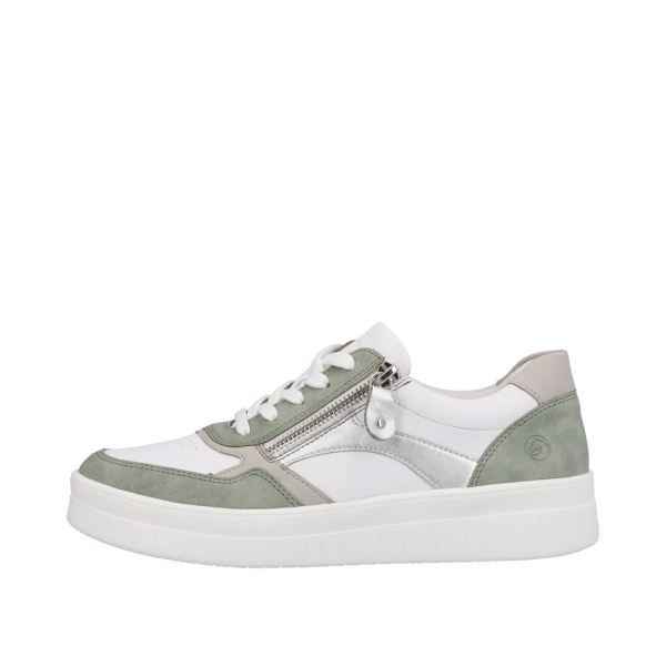 Remonte Women's shoes | Style D0J01 Athletic Lace-up with zip - Green | Free Delivery