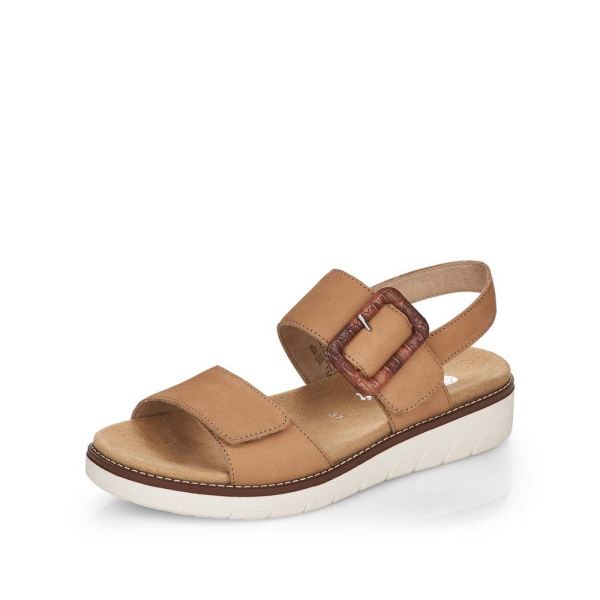 Remonte Women's sandals | Style D2067 Casual Sandal - Beige | Free Delivery
