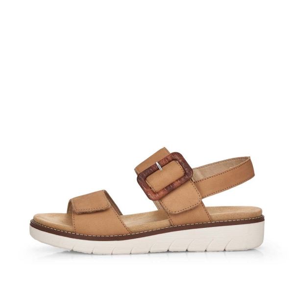 Remonte Women's sandals | Style D2067 Casual Sandal - Beige | Free Delivery