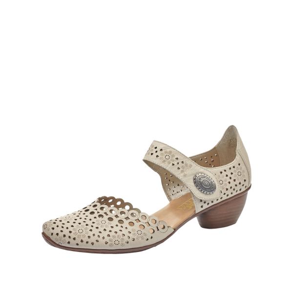Rieker Women's shoes | Style 43753 Dress Open Shank - Beige | Free Delivery