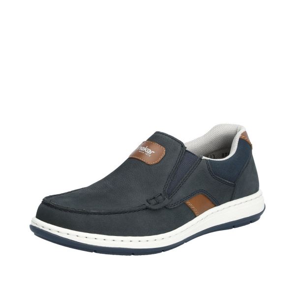 Rieker Men's shoes | Style 17368 Casual Slip-on - Blue | Free Delivery