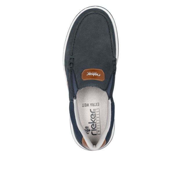 Rieker Men's shoes | Style 17368 Casual Slip-on - Blue | Free Delivery
