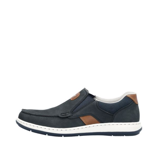 Rieker Men's shoes | Style 17368 Casual Slip-on - Blue | Free Delivery