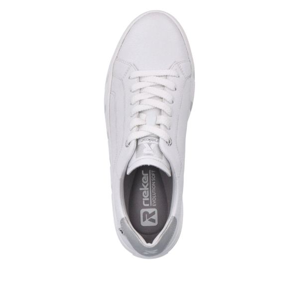 Rieker EVOLUTION Women's shoes | Style W0501 Athletic Lace-up - White | Free Delivery