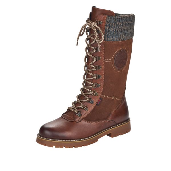 Remonte Suede Leather Women'S' Tall Boots | D9375 Tall Boots Athleisure Boots - Brown Combination | Free Delivery