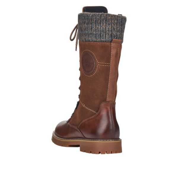 Remonte Suede Leather Women'S' Tall Boots | D9375 Tall Boots Athleisure Boots - Brown Combination | Free Delivery