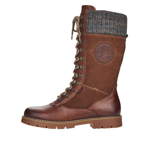 Remonte Suede Leather Women'S' Tall Boots | D9375 Tall Boots Athleisure Boots - Brown Combination | Free Delivery