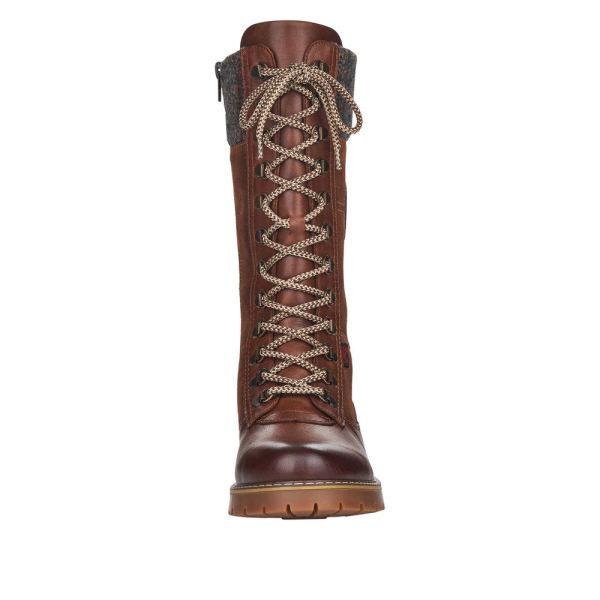 Remonte Suede Leather Women'S' Tall Boots | D9375 Tall Boots Athleisure Boots - Brown Combination | Free Delivery