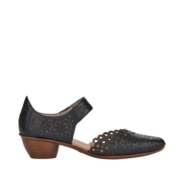 Rieker Women's shoes | Style 43753 Dress Open Shank - Black | Free Delivery