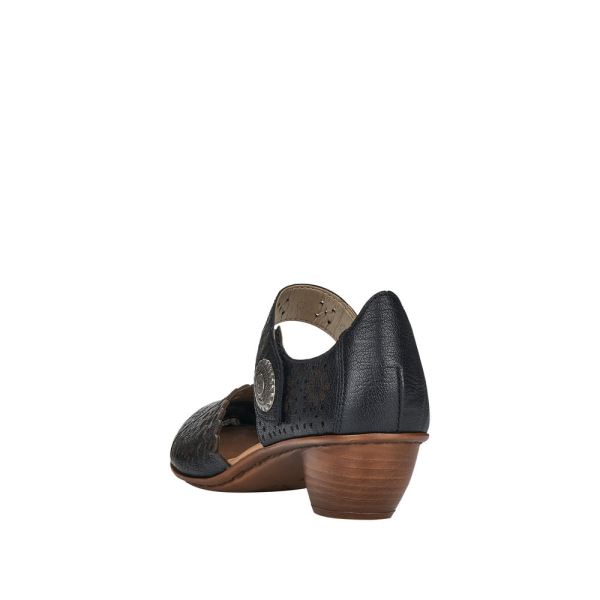 Rieker Women's shoes | Style 43753 Dress Open Shank - Black | Free Delivery