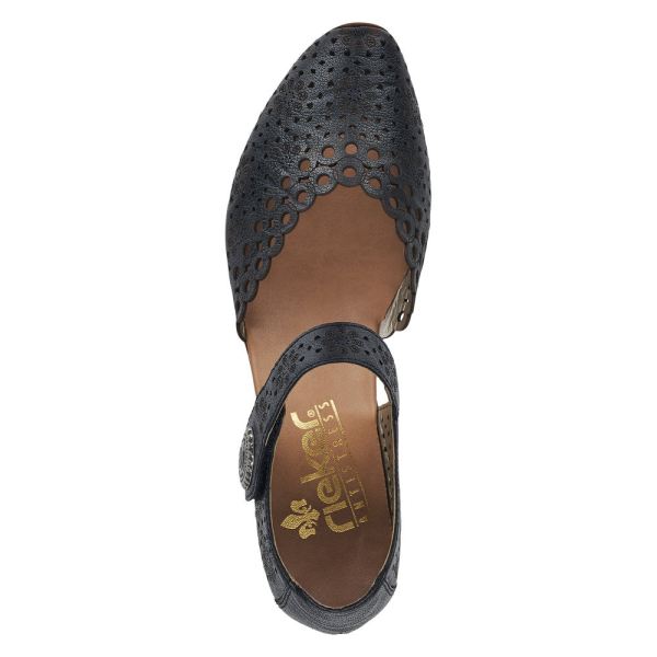 Rieker Women's shoes | Style 43753 Dress Open Shank - Black | Free Delivery