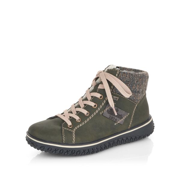 Rieker Synthetic leather Women's short boots| Z4230-40 Ankle Boots - Green | Free Delivery