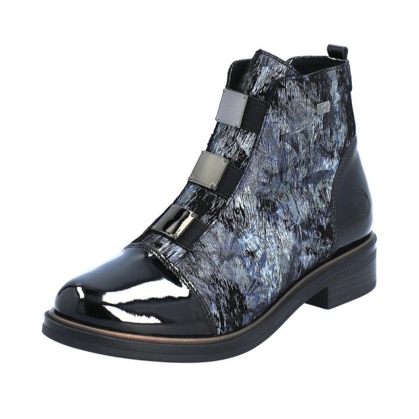 Remonte Suede Leather Women's mid height boots| D8383 Mid-height Boots - Blue Combination | Free Delivery