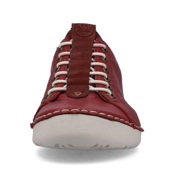 Rieker Women's shoes | Style 52585 Casual Slip-on - Red | Free Delivery