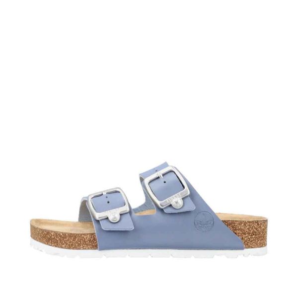 Rieker Women's sandals | Style 69384 Casual Mule - Blue | Free Delivery