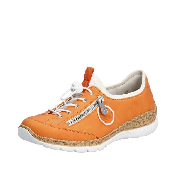 Rieker Women's shoes | Style N4263 Athletic Slip-on - Orange | Free Delivery