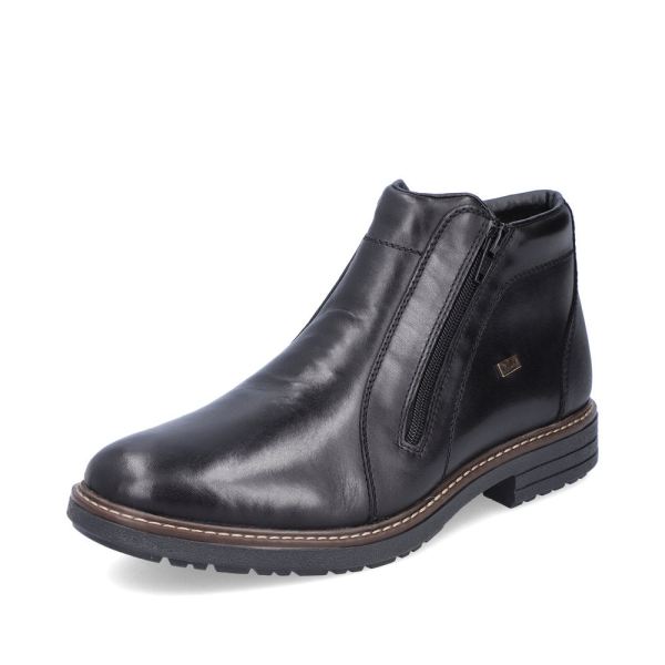 Rieker Leather Men's boots| 33160 Ankle Boots - Black | Free Delivery