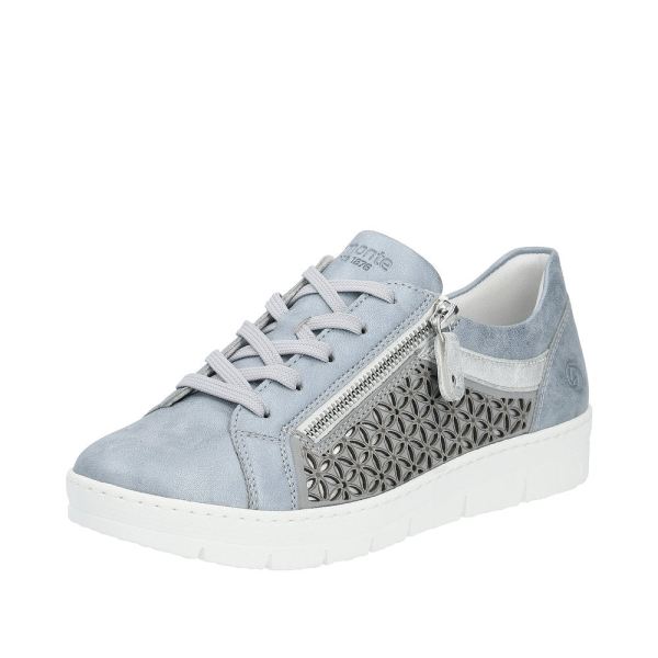 Remonte Women's shoes | Style D5830 Casual Lace-up with zip - Blue Combination | Free Delivery
