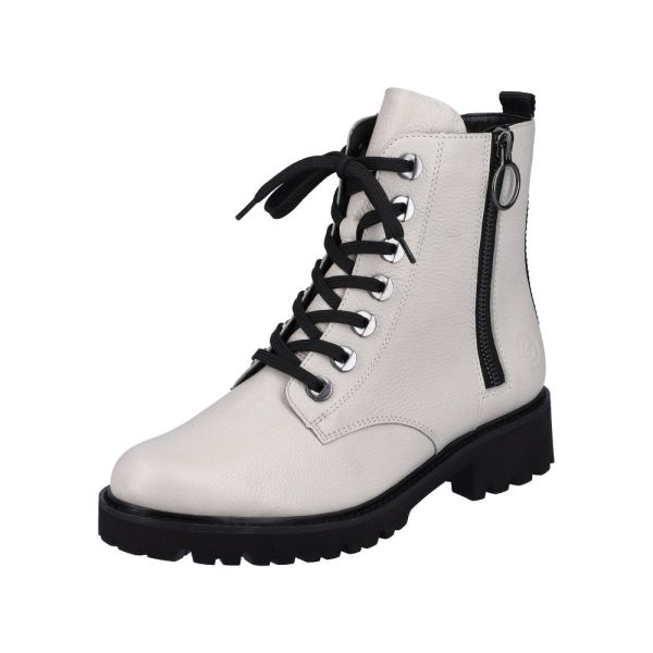 Remonte Leather Women's mid height boots| D8671 Mid-height Boots - White | Free Delivery