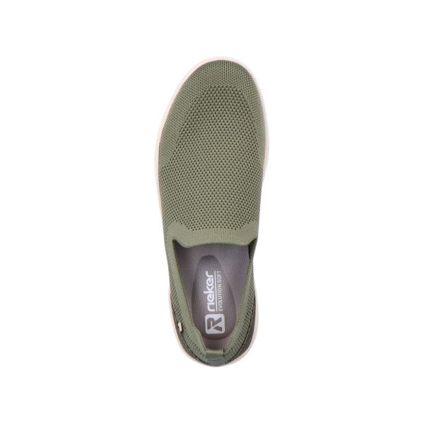 Rieker EVOLUTION Men's shoes | Style 07106 Athletic Slip-on - Green | Free Delivery