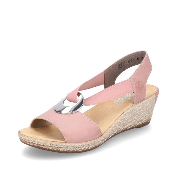 Rieker Women's sandals | Style 624H6 Dress Sandal - Pink | Free Delivery