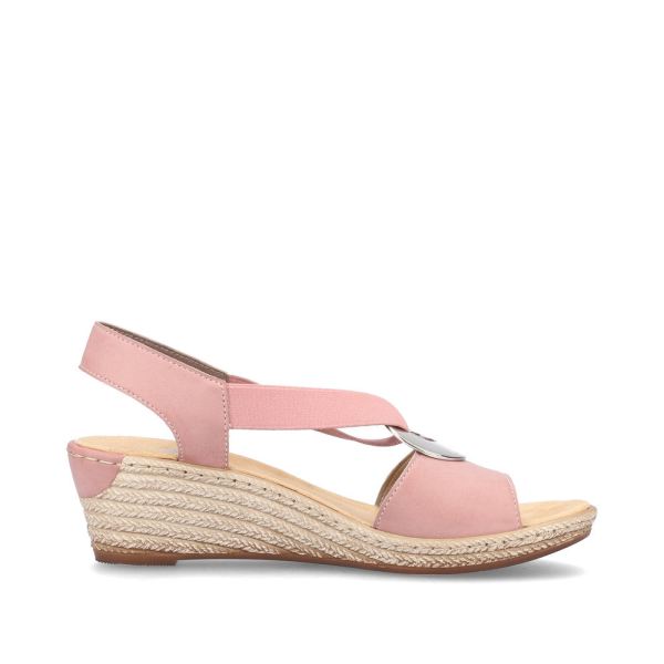 Rieker Women's sandals | Style 624H6 Dress Sandal - Pink | Free Delivery