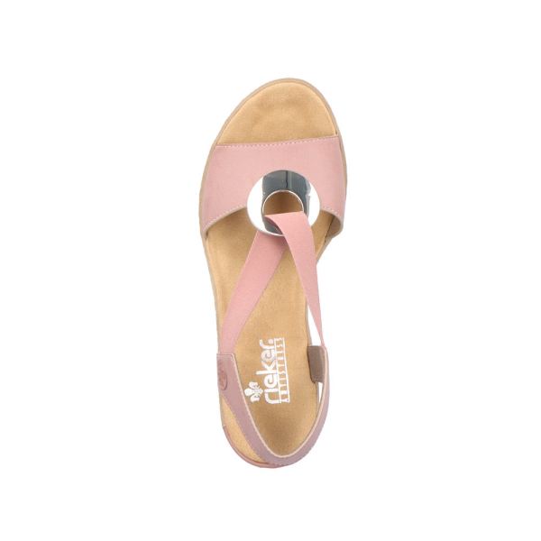 Rieker Women's sandals | Style 624H6 Dress Sandal - Pink | Free Delivery