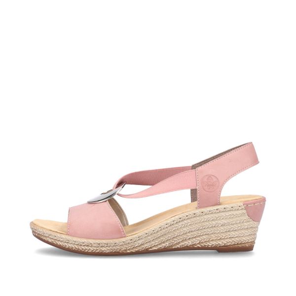 Rieker Women's sandals | Style 624H6 Dress Sandal - Pink | Free Delivery