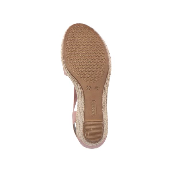 Rieker Women's sandals | Style 624H6 Dress Sandal - Pink | Free Delivery