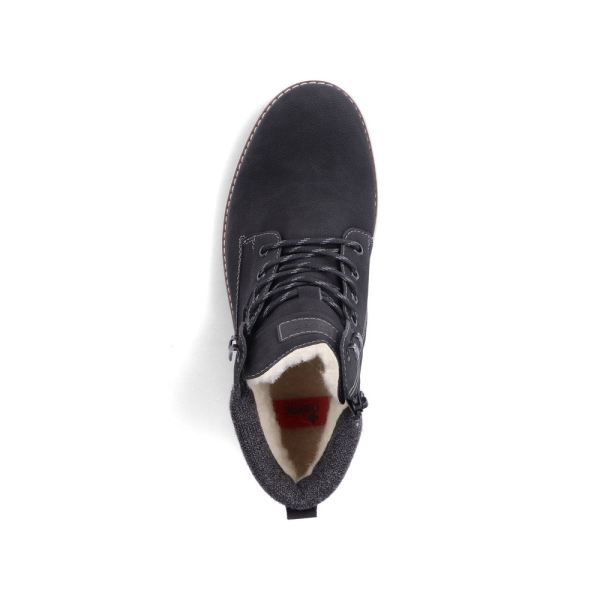 Rieker Synthetic leather Men's boots | F8332 Ankle Boots Flip Grip - Black | Free Delivery
