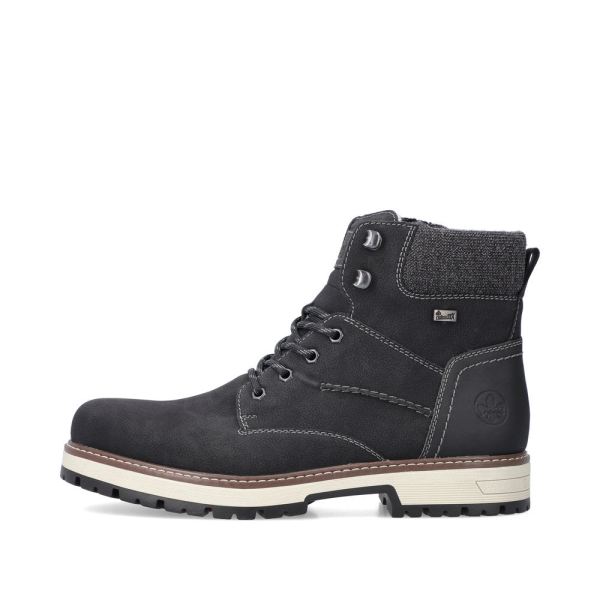 Rieker Synthetic leather Men's boots | F8332 Ankle Boots Flip Grip - Black | Free Delivery