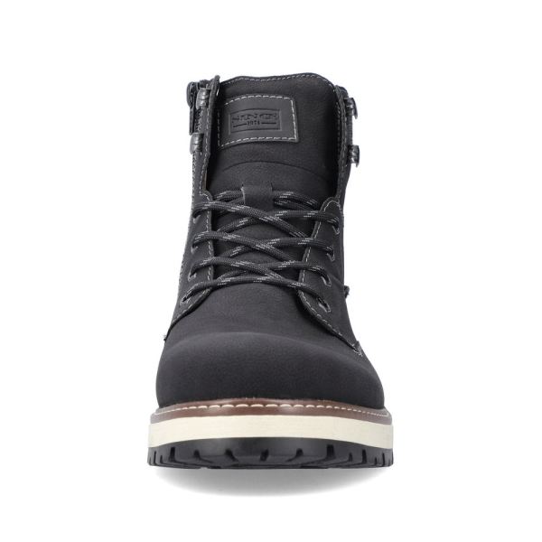 Rieker Synthetic leather Men's boots | F8332 Ankle Boots Flip Grip - Black | Free Delivery