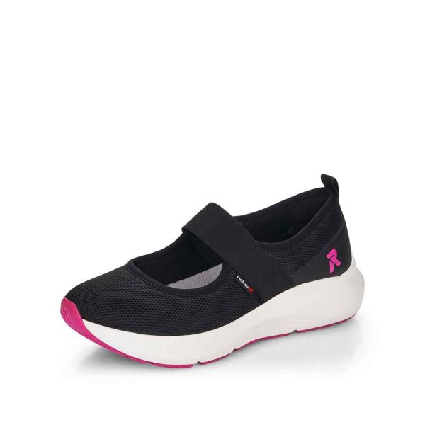 Rieker EVOLUTION Women's shoes | Style 42102 Athletic Slip-on - Black | Free Delivery