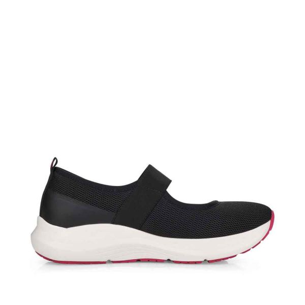 Rieker EVOLUTION Women's shoes | Style 42102 Athletic Slip-on - Black | Free Delivery