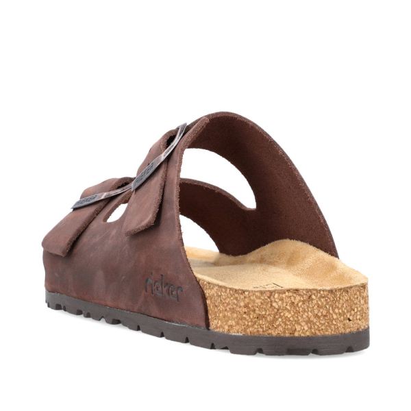 Rieker Men's sandals | Style 22190 Casual Mule - Brown | Free Delivery