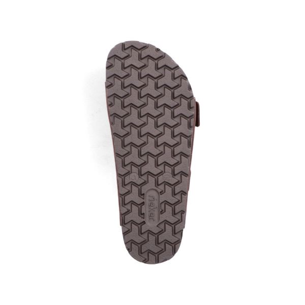 Rieker Men's sandals | Style 22190 Casual Mule - Brown | Free Delivery