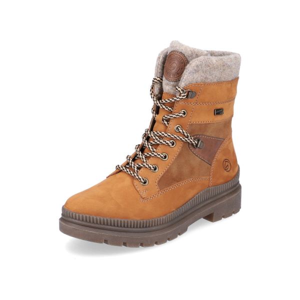 Remonte Suede leather Women's mid height boots| D0C77 Mid-height BootsFiber Grip - Brown | Free Delivery