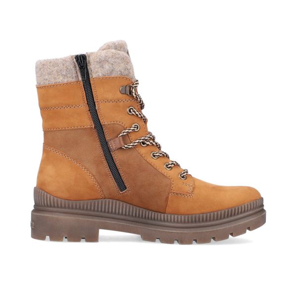 Remonte Suede leather Women's mid height boots| D0C77 Mid-height BootsFiber Grip - Brown | Free Delivery