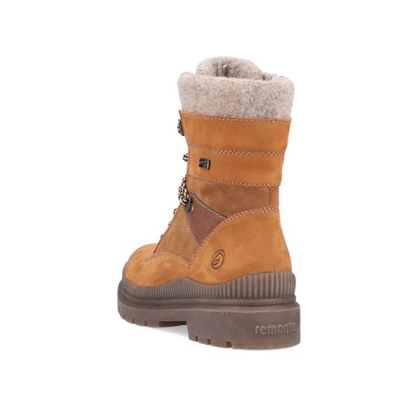 Remonte Suede leather Women's mid height boots| D0C77 Mid-height BootsFiber Grip - Brown | Free Delivery