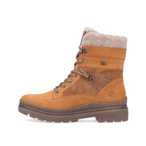 Remonte Suede leather Women's mid height boots| D0C77 Mid-height BootsFiber Grip - Brown | Free Delivery