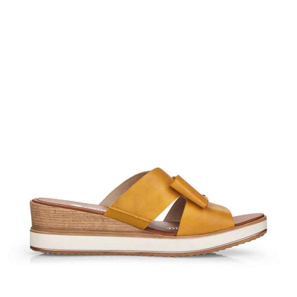 Remonte Women's sandals | Style D6456 Dress Mule - Yellow | Free Delivery